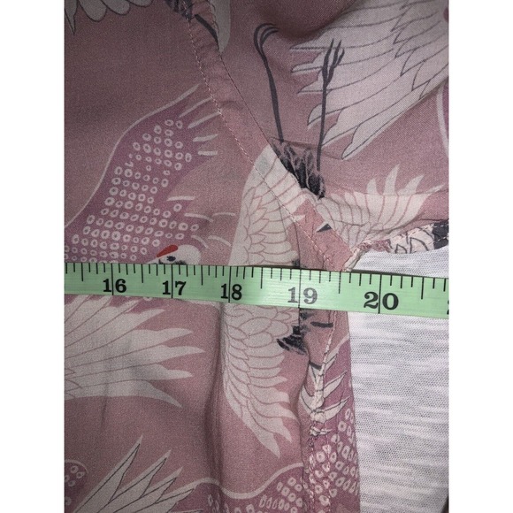 Allsaints Button down Shirt Viscose Bird Nature Top Mens Size Small - Picture 6 of 6